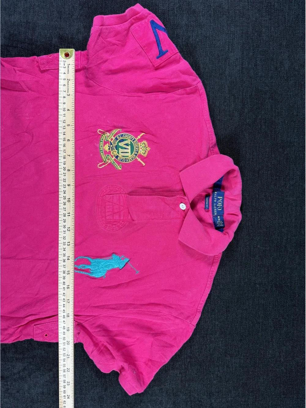 Polo Ralph Lauren Pink Cotton Short Sleeve Polo Shirt with Embroidered Logos